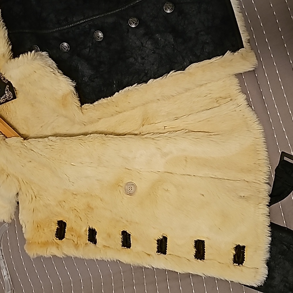 Guess Jeans LA faux suede faux fur moto jacket - Picture 7 of 7